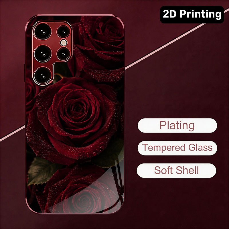 Glass phone case with dark red - đánh giá và giá Computer Case